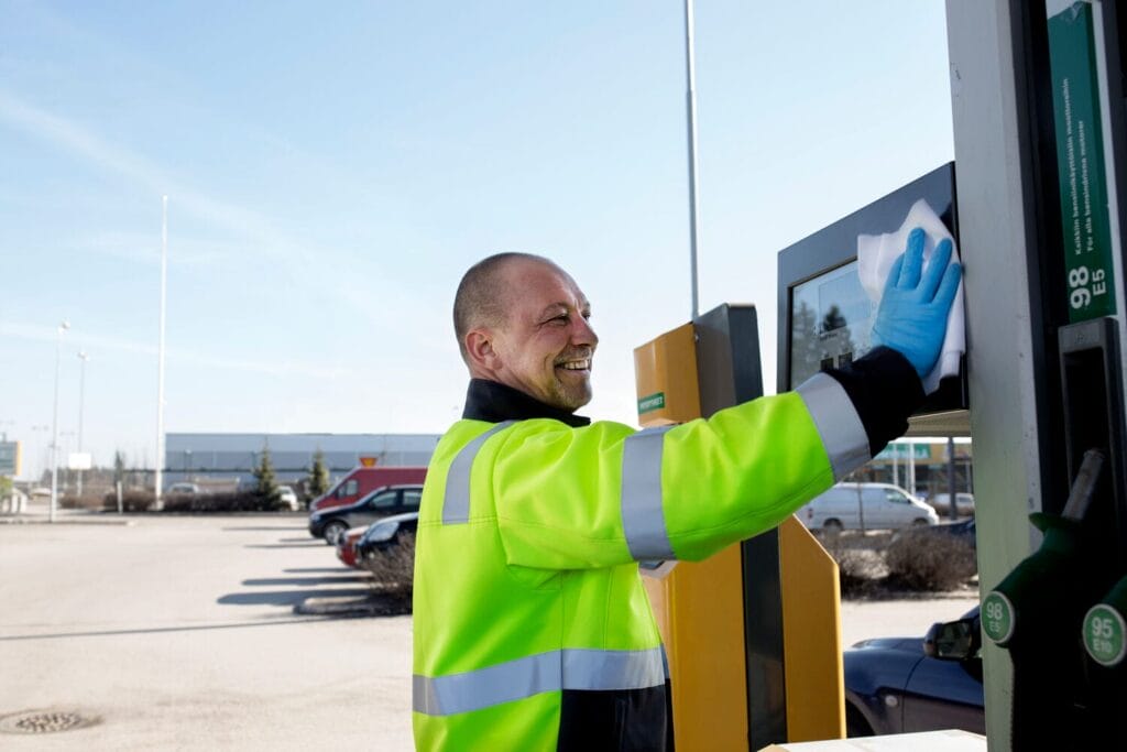 Employee in comfortable PPE workwear